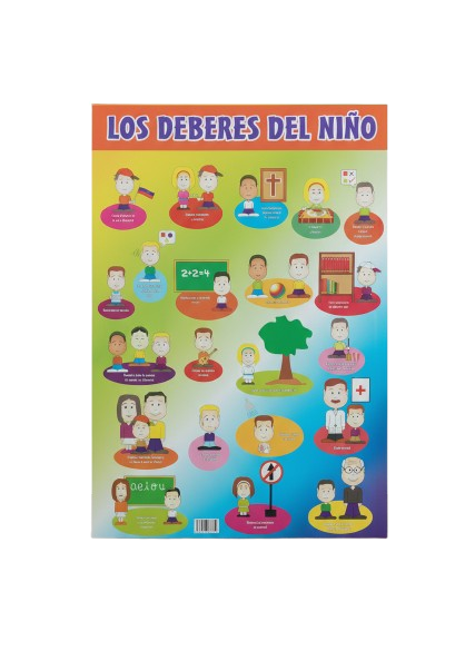 AFICHE EDUCATIVO DE LOS DEBERES DEL NIÑO