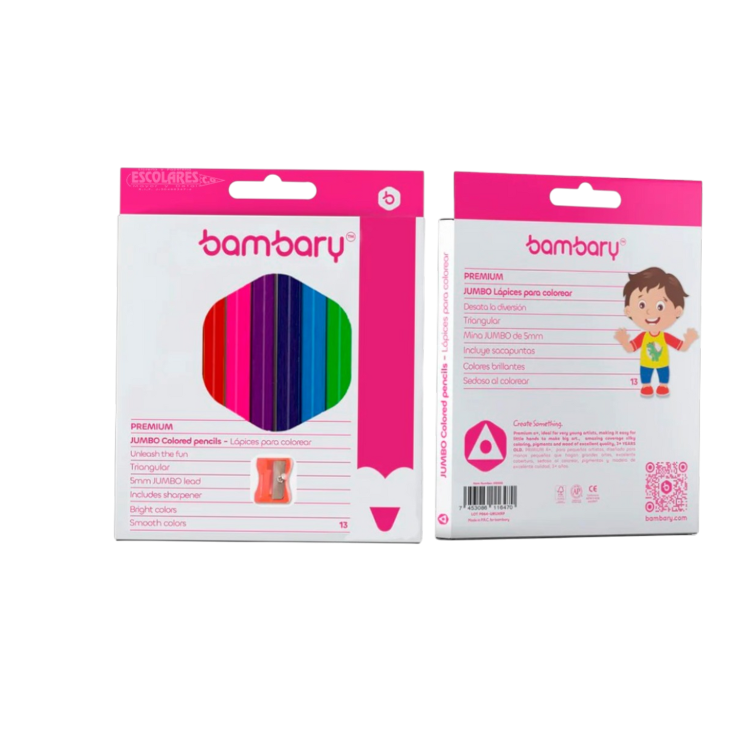 COLORES JUMBO DE 12 UND