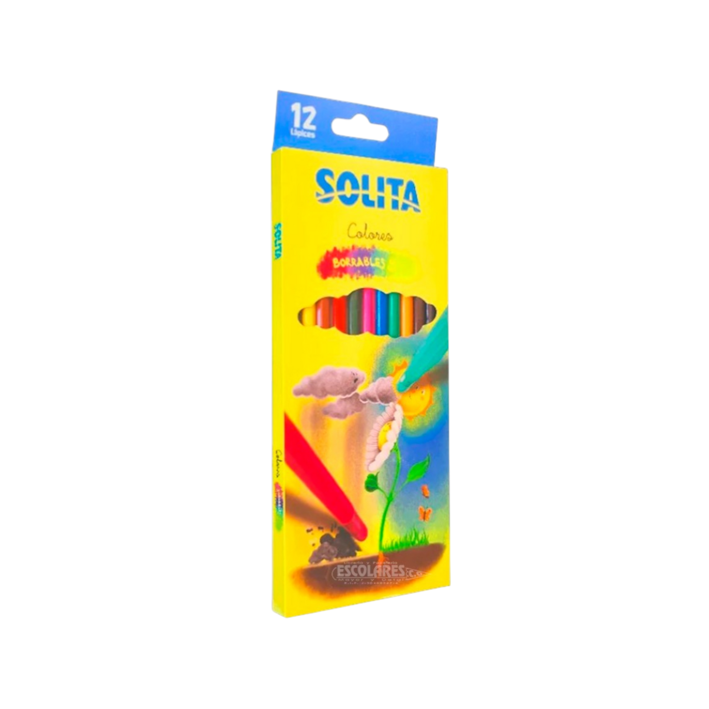 COLORES CON BORRADOR DE 12 UND