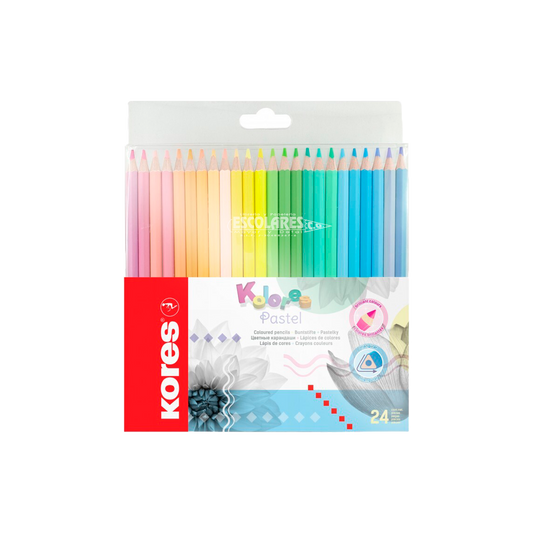 COLORES PASTEL DE 12 y 24 UND