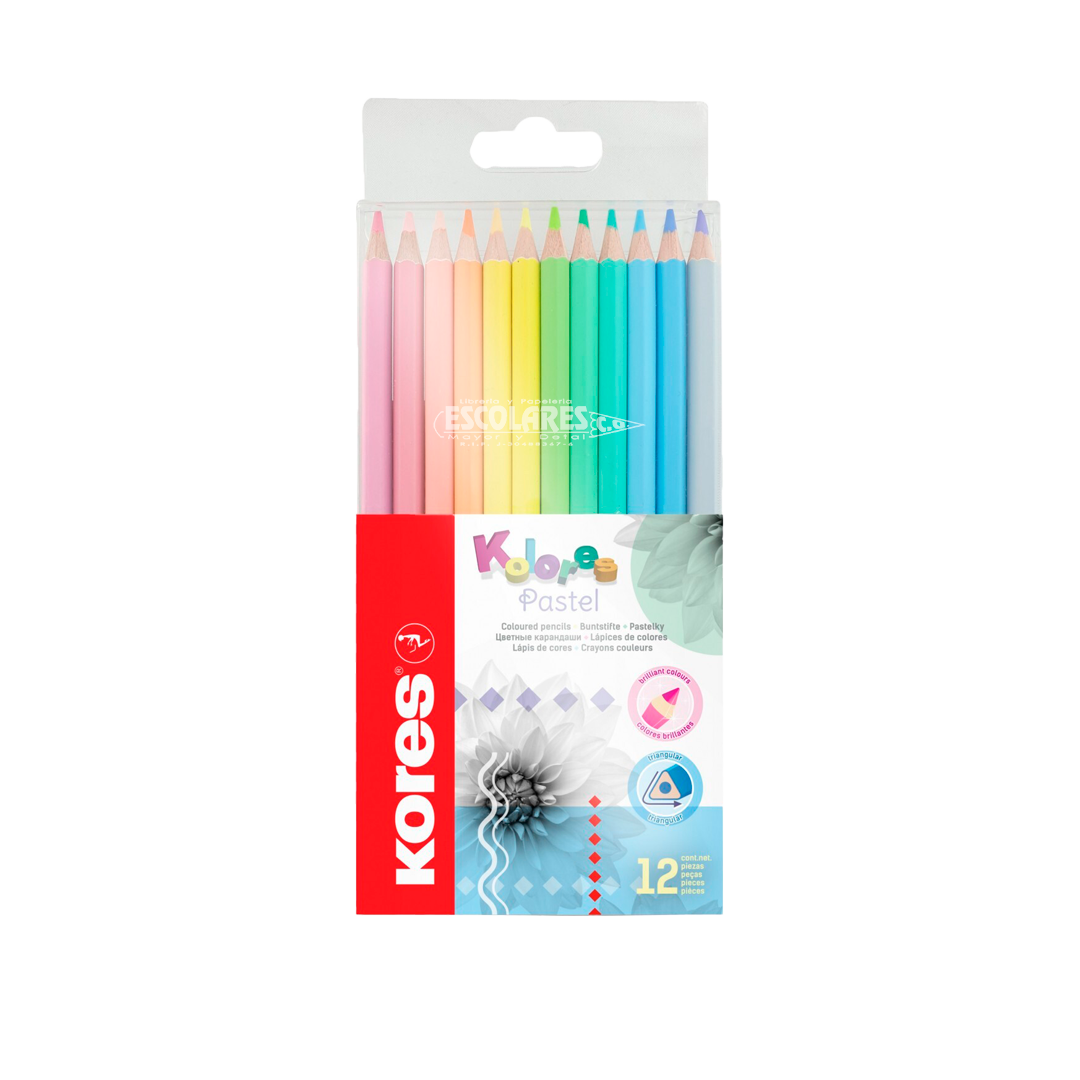 COLORES PASTEL DE 12 y 24 UND