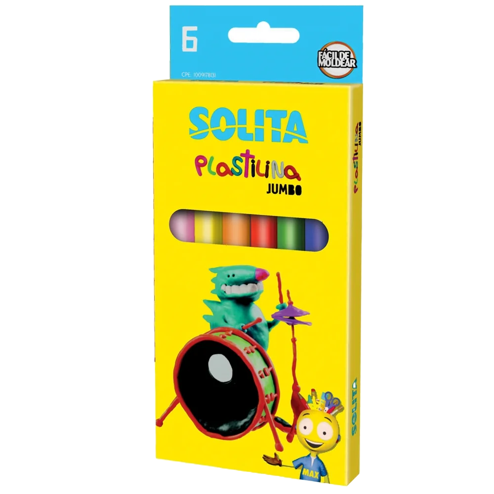 PLASTILINA JUMBO DE 6 UND