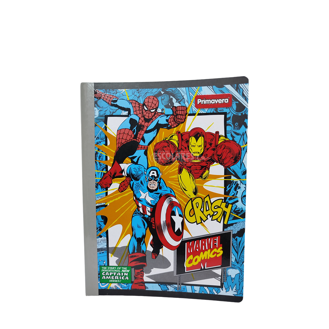LIBRETA CUADRICULADA EMPASTADA DE MARVEL PRIMAVERA