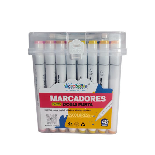 MARCADORES GARABATOS DOBLE PUNTA