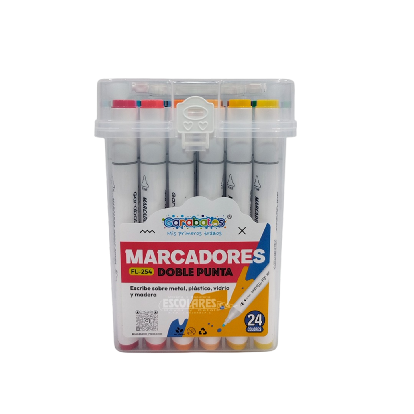MARCADORES GARABATOS DOBLE PUNTA