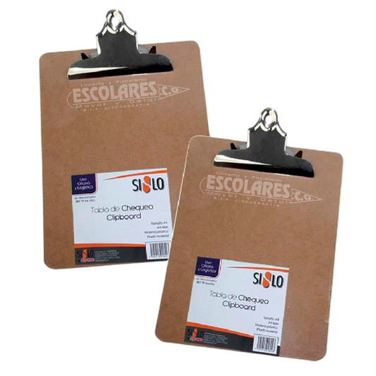 TABLAS DE CHEQUEO DE MADERA O PLÁSTICO (CARTA Y OFICIO)