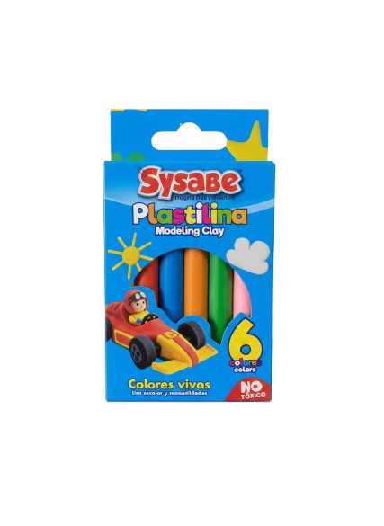 PLASTILINA JUMBO SYSABE 6 UND