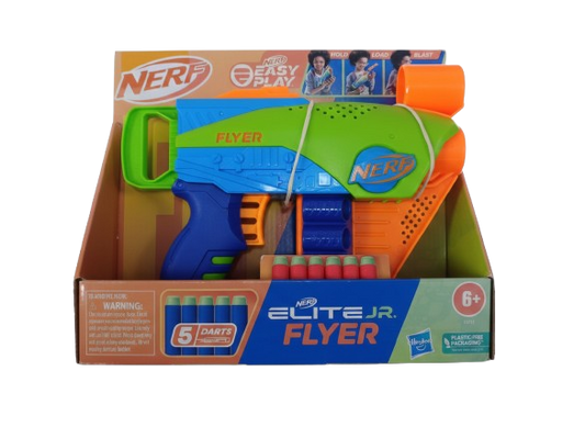 PISTOLA NERF GRANDE ELITE FLYER USA DE 5 DARDOS