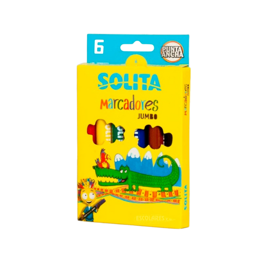ESTUCHE DE MARCADORES JUMBO DE 6 Y 12 UND