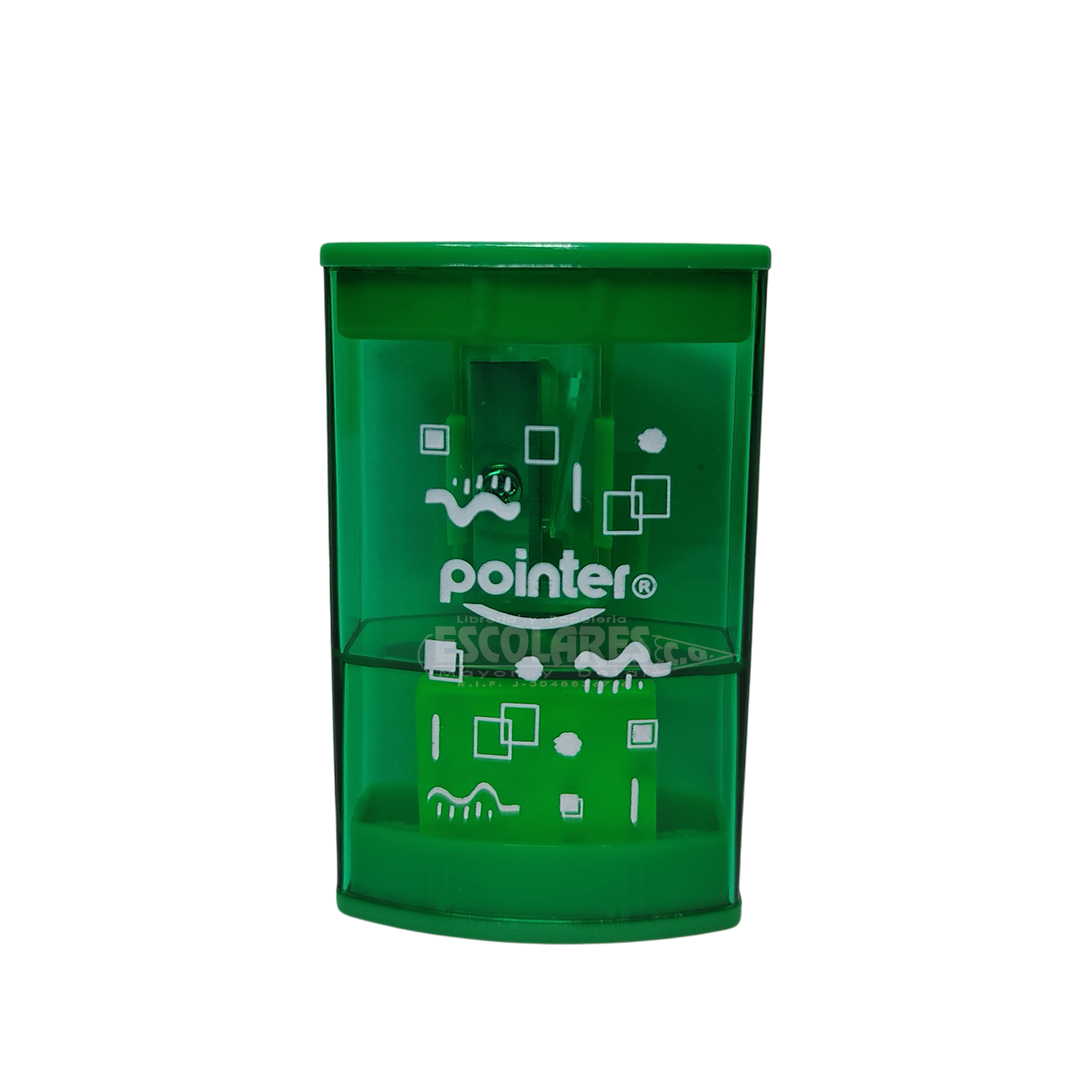 SACAPUNTA PLASTICO CON DEPOSITO Y BORRADOR