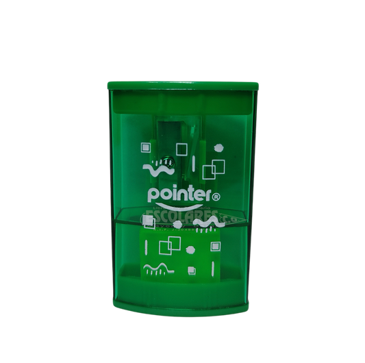 SACAPUNTA PLASTICO CON DEPOSITO Y BORRADOR