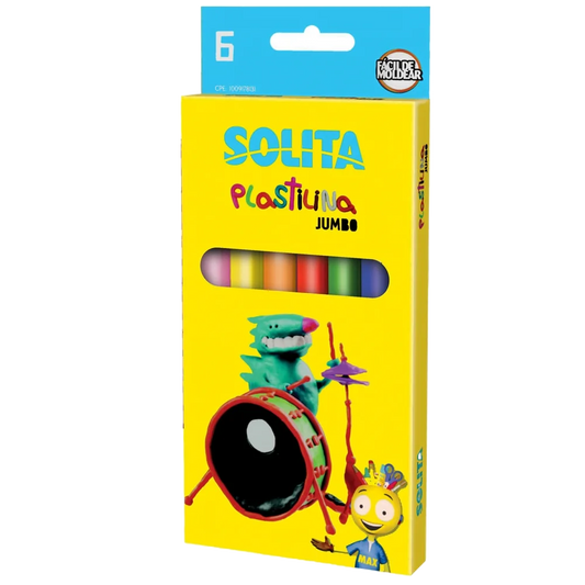PLASTILINA JUMBO DE 6 UND